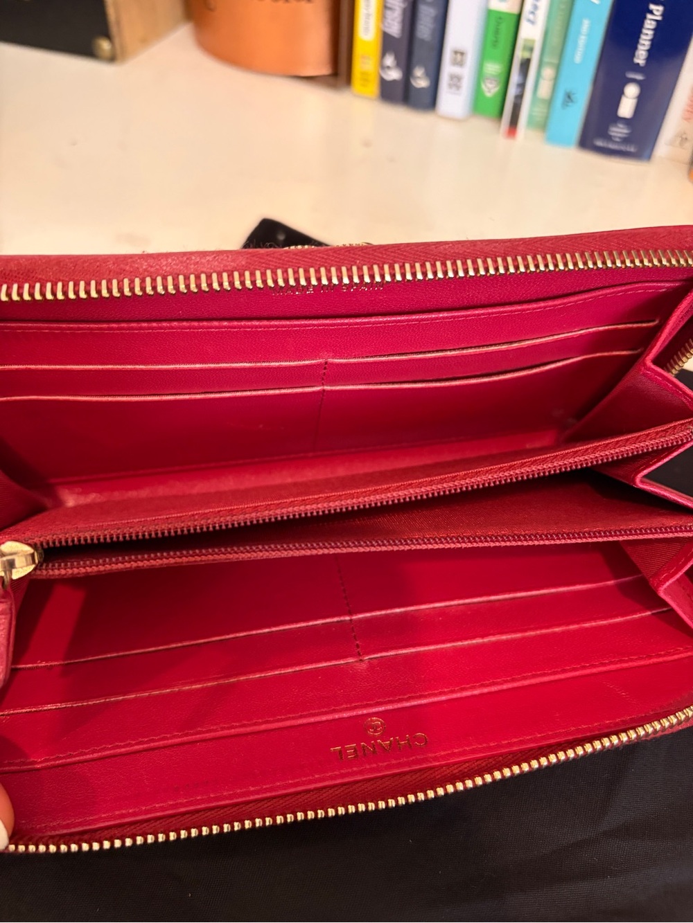 Chanel Quilted Chevron Zip Wallet - Picture 8 of 10